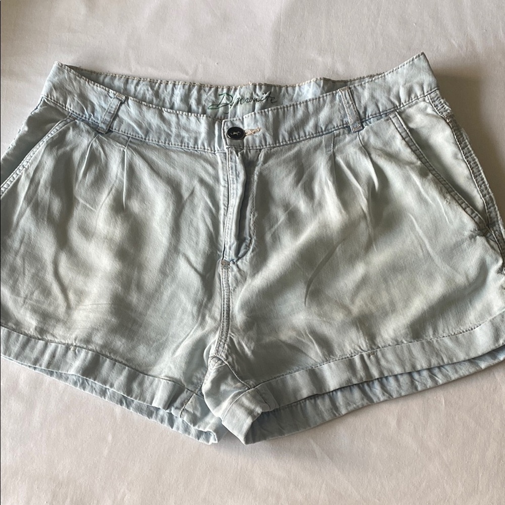Dynamite Blue Jean Shorts Relaxed Fit Elastic Waist